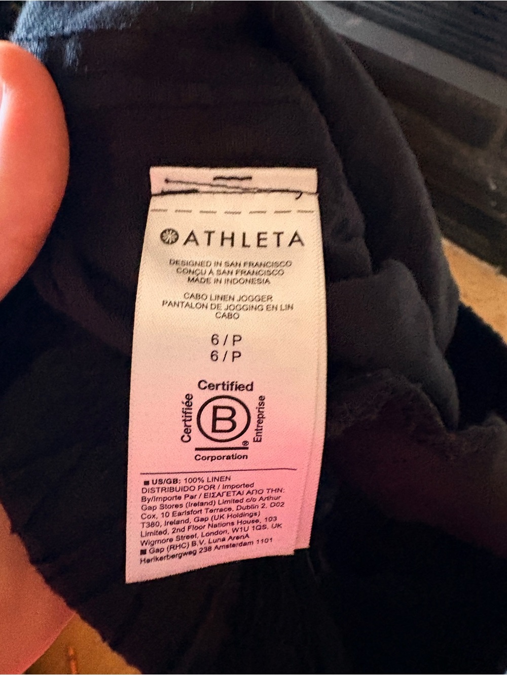 Athleta Black Cabo Linen Joggers - Picture 4 of 4